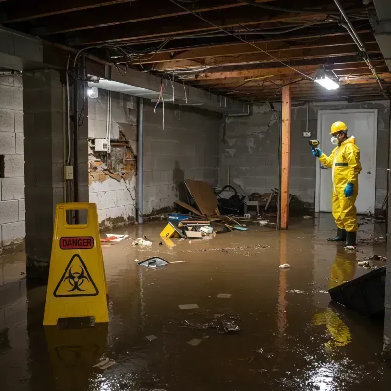 Flooded Basement Electrical Hazard in Syracuse, NE Property