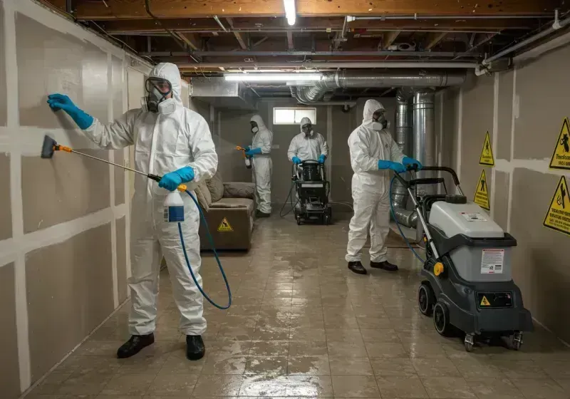 Basement Moisture Removal and Structural Drying process in Syracuse, NE